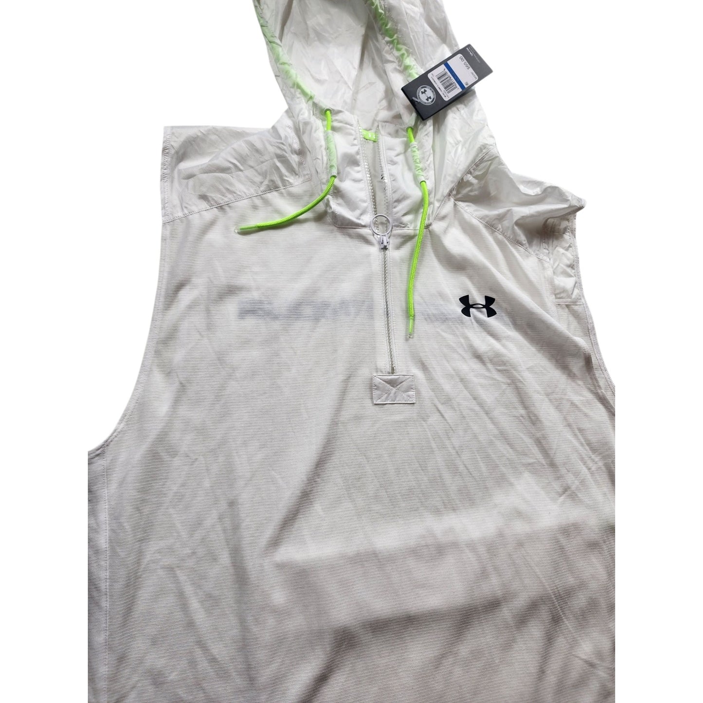 Under Armour XL Sleeveless Windbreaker Hoodie Activewear Gym Athleisure 1351063