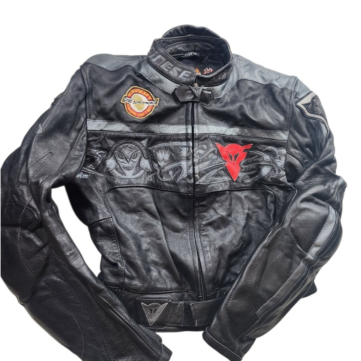 Dainese Jacket Small 46 Leather Motorcycle Drudi Racing Armor Italy MotoGP Devil