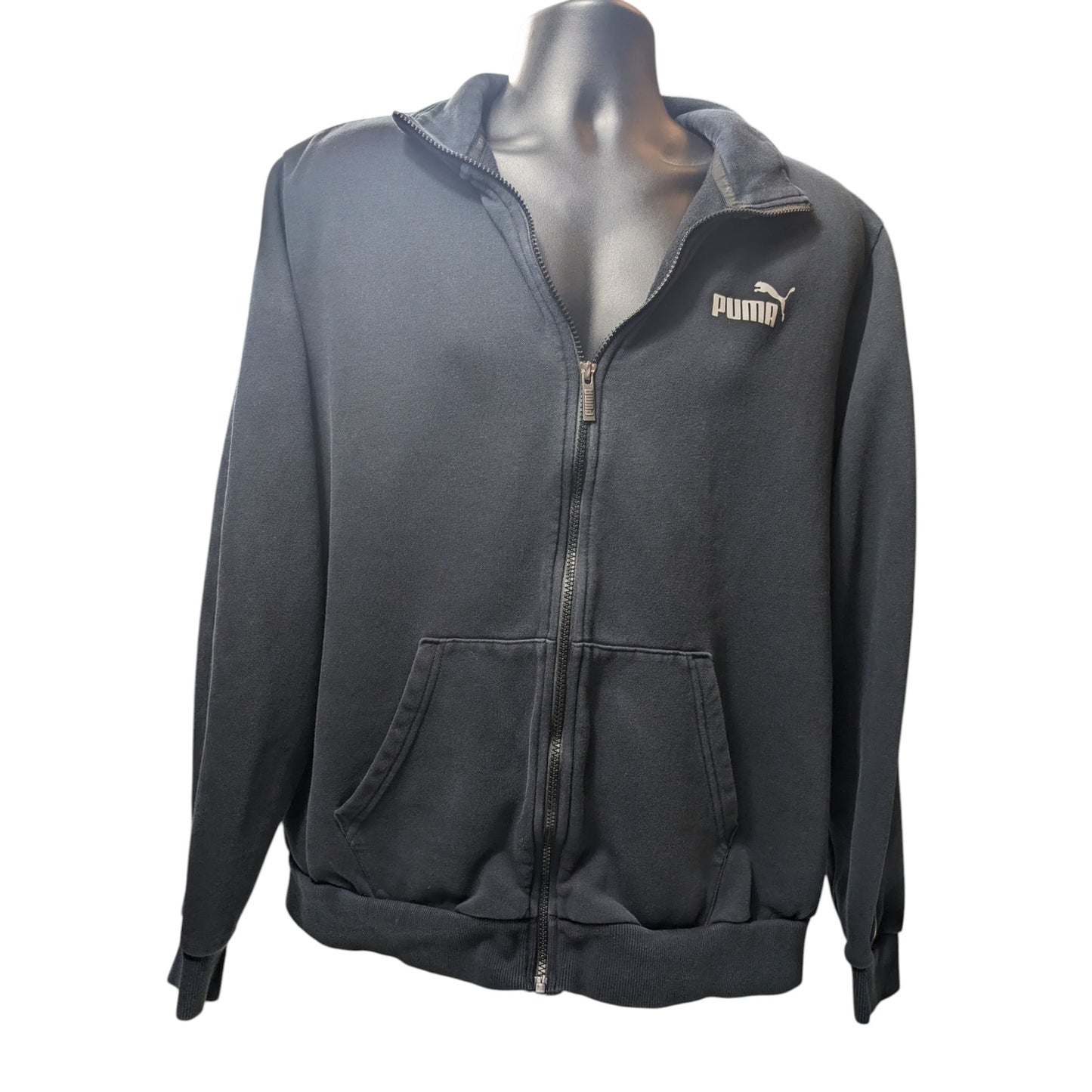 Puma Track Jacket Full Zip XL Athletic Training Gym Kangaroo Pockets 582288-01
