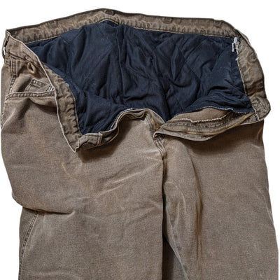Wrangler Rugged Wear Pants Mens 44x32 Lined Work Carpenter Heavy Duty 33213NB