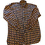 Robert Stock Silk Shirt Men Large Vintage Long Sleeve Button Geometric Paisley
