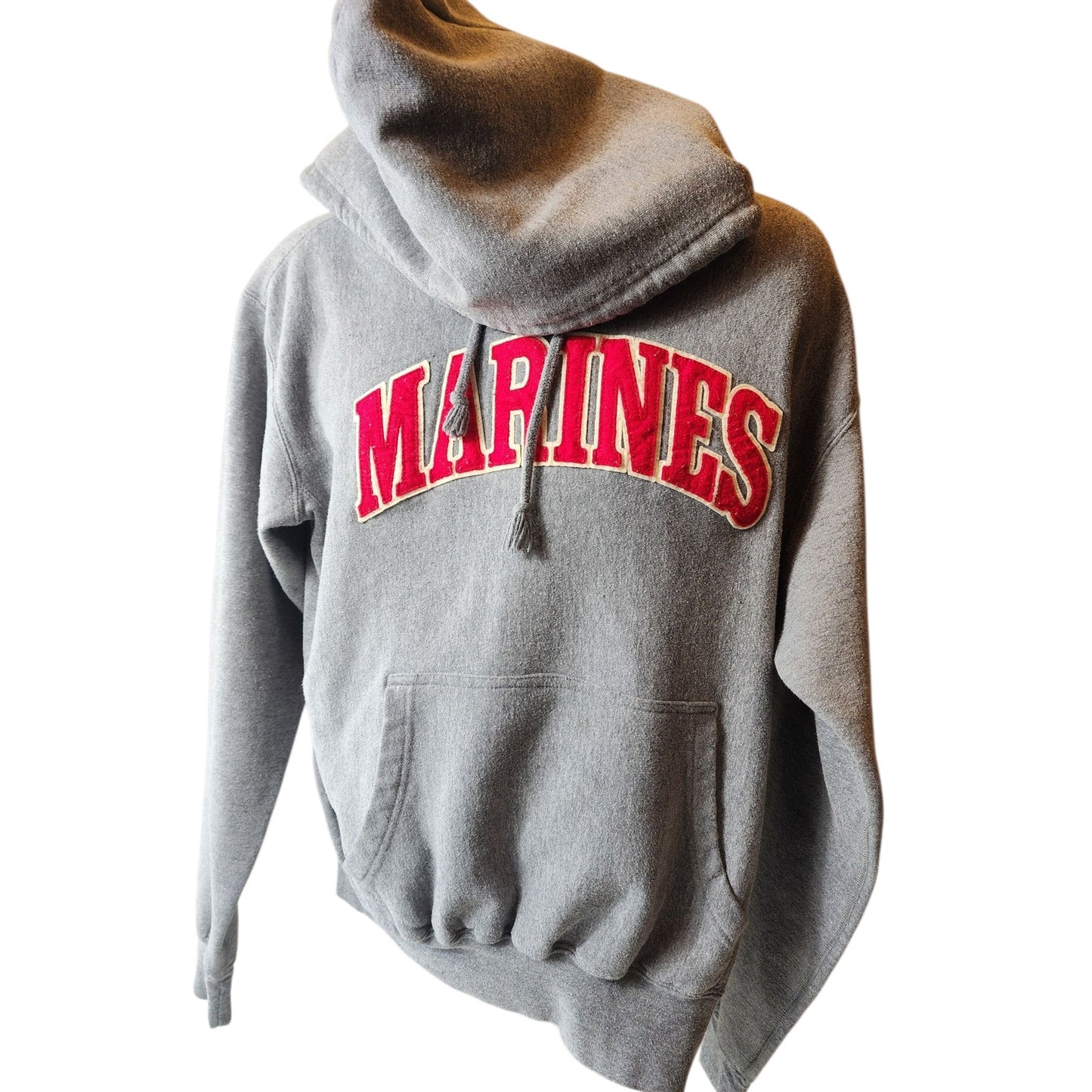 Pro Weave Marines Hoodie Mens Medium Vintage Sweatshirt USMC Kangaroo Pocket