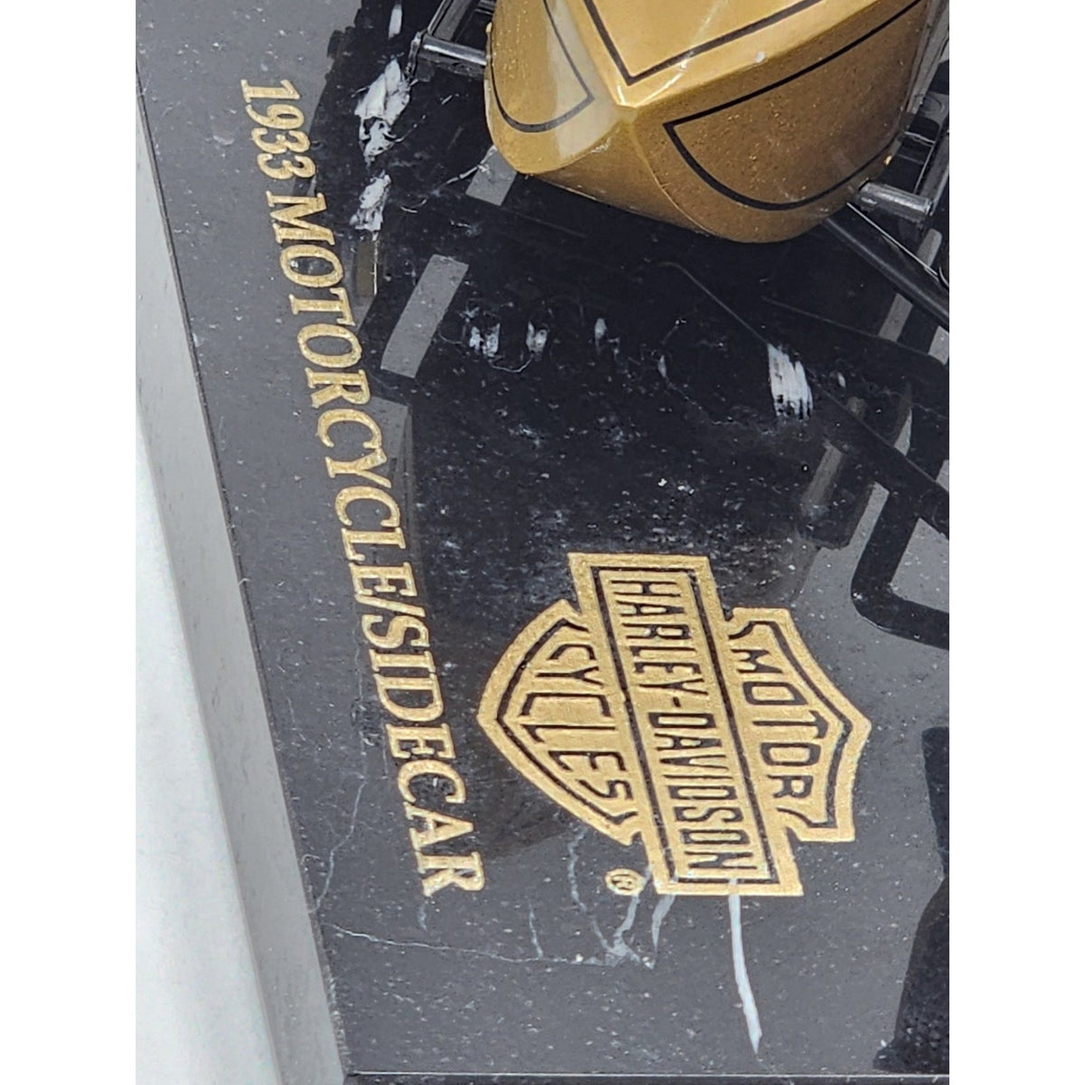 Harley Davidson 1933 Motorcycle Sidecar Bank Marble 1/12 Ultra COA 99205-94v Box