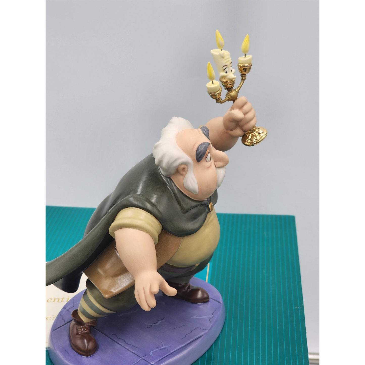 WDCC Beauty and the Beast Is Someone There? Maurice Lumiere Disney COA Box