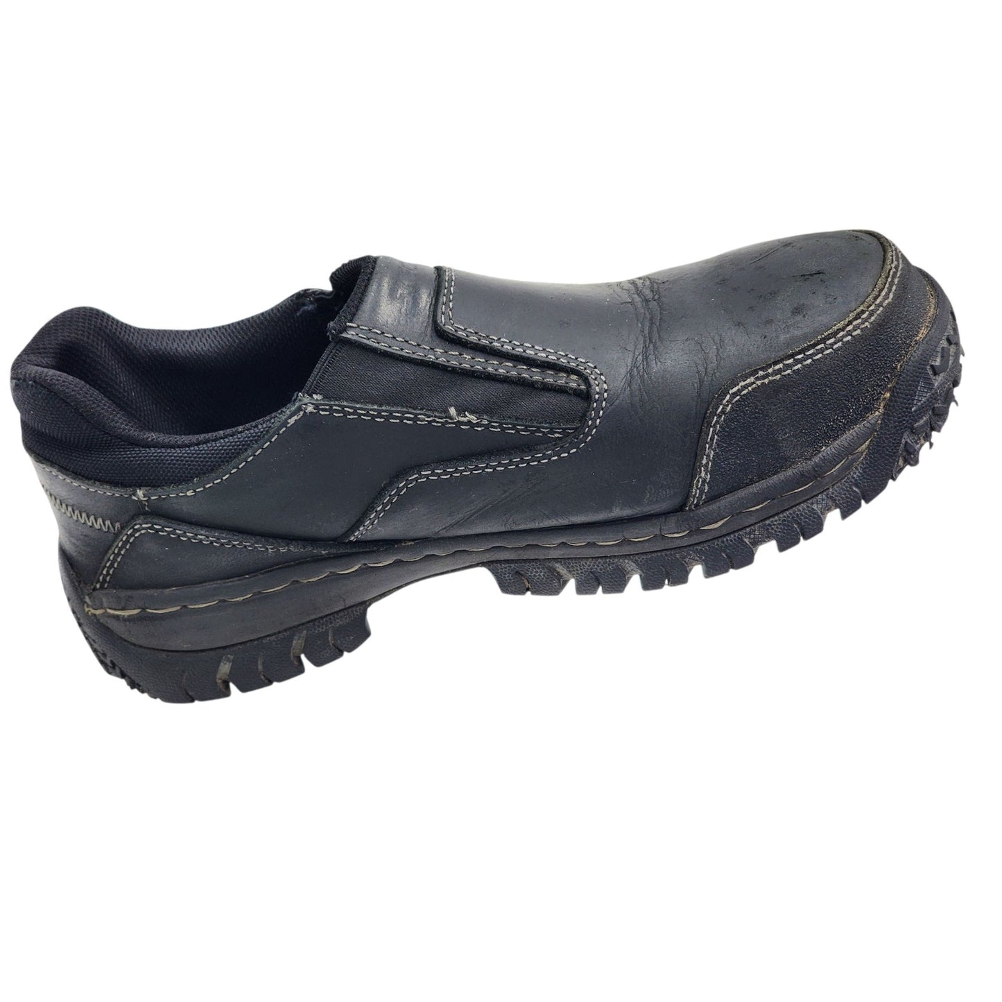 Skechers Shoes Men 10.5 Work Leather Slip On Safety Toe ASTM EH Industrial 77066