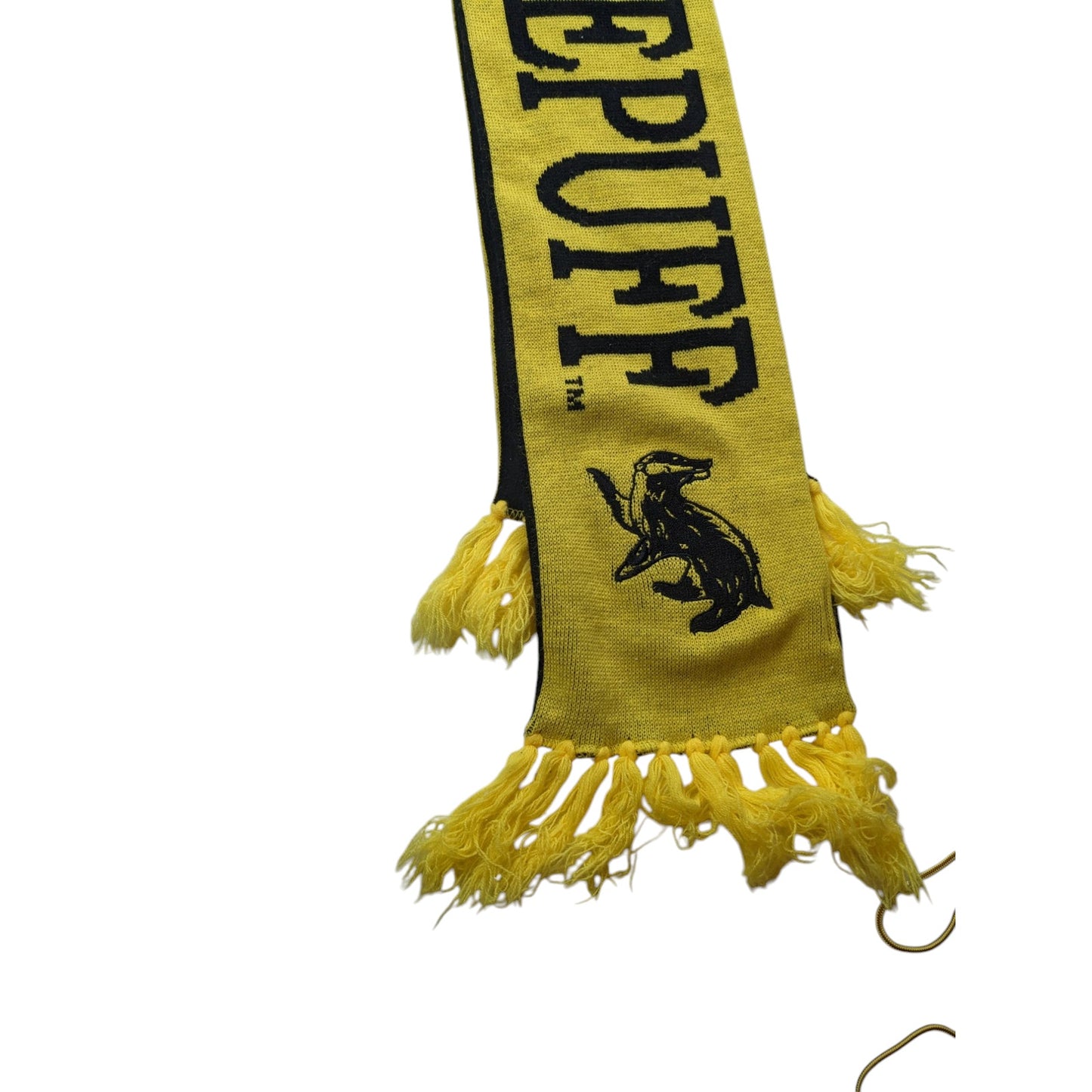 Harry Potter Hufflepuff House Scarf Black Yellow Acrylic Cosplay Costume Nerd