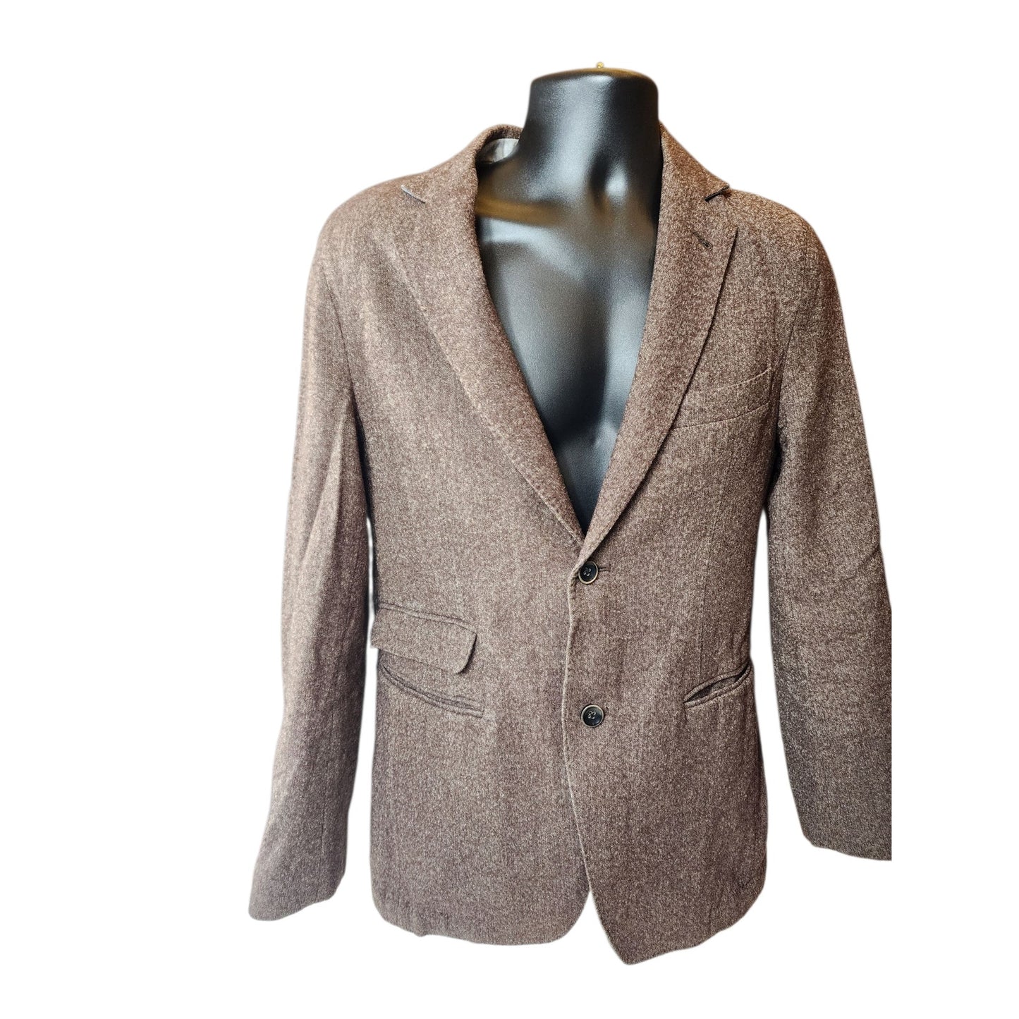 Scott James Blazer Mens Small 38 Wool Two Button Jacket Sport Coat Classic Tweed
