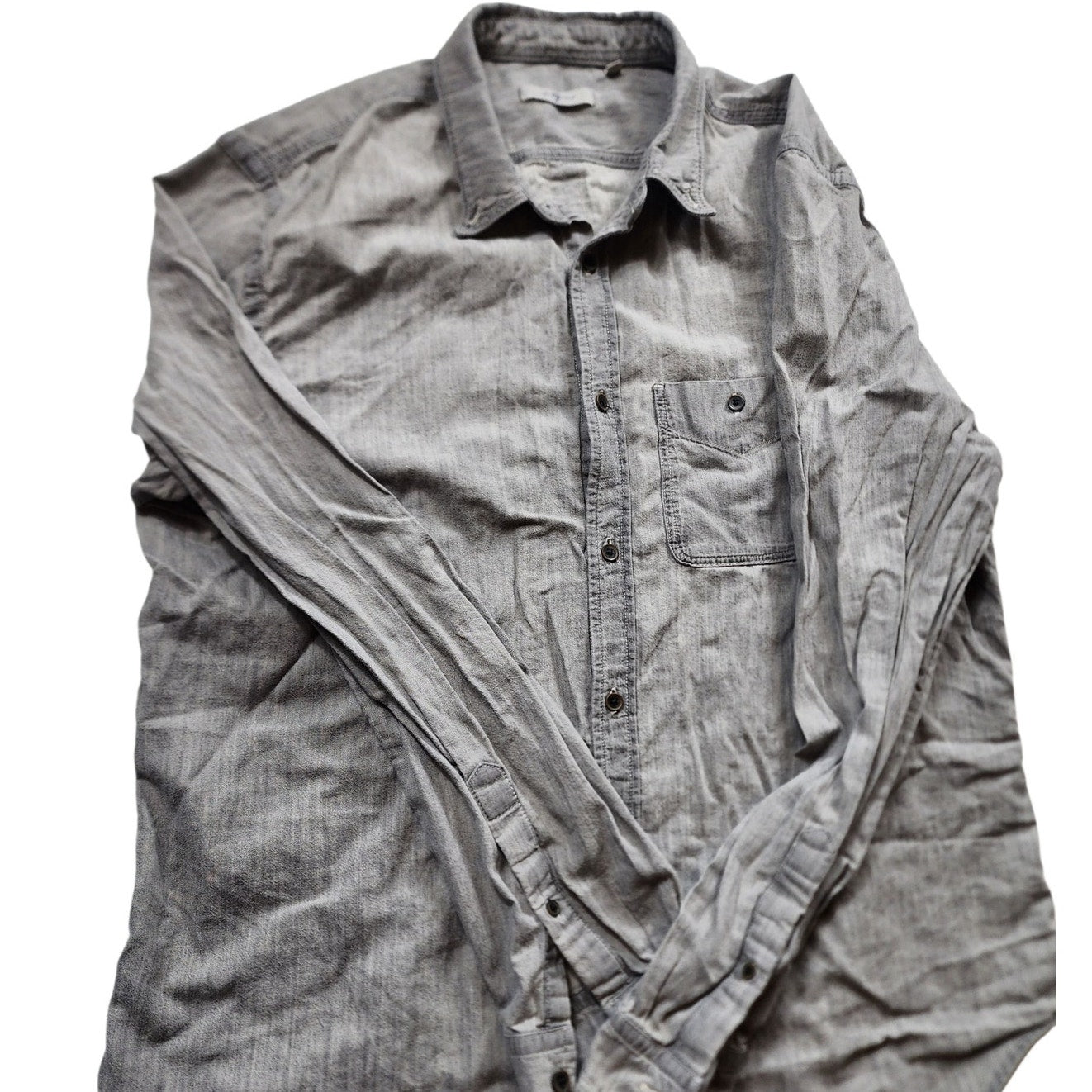 7 For All Mankind Shirt Mens XL Long Sleeve Casual Top Denim Look Soft Grunge