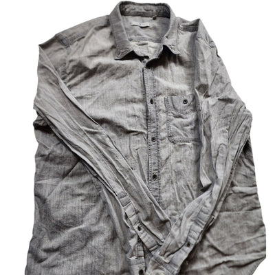 7 For All Mankind Shirt Mens XL Long Sleeve Casual Top Denim Look Soft Grunge