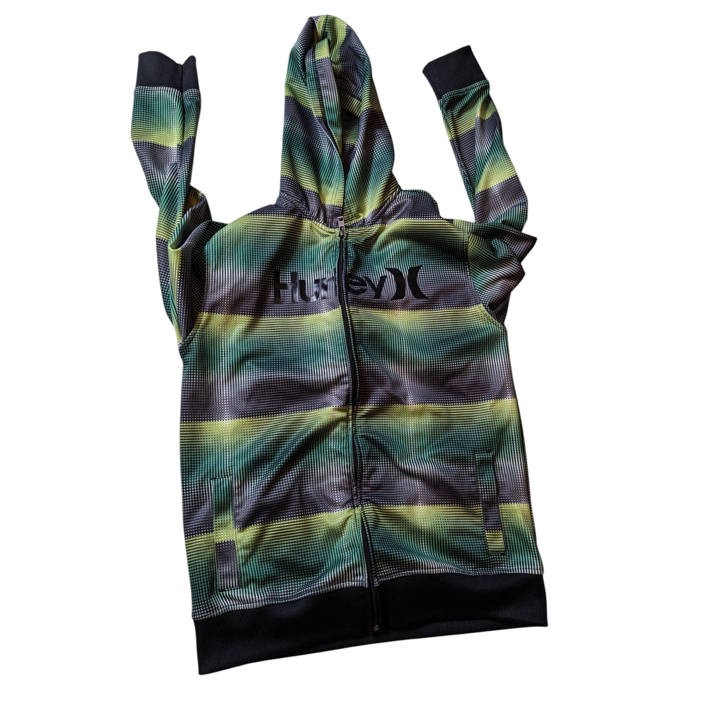 Hurley Hoodie Women Large Zip Graphic Jacket Y2K Style Streetwear Surf Skate