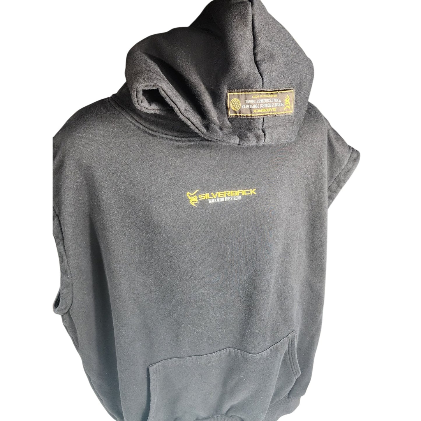 Silverback Strength Club Sleeveless Hoodie Mens 4XL Gym Bodybuilding Musclewear