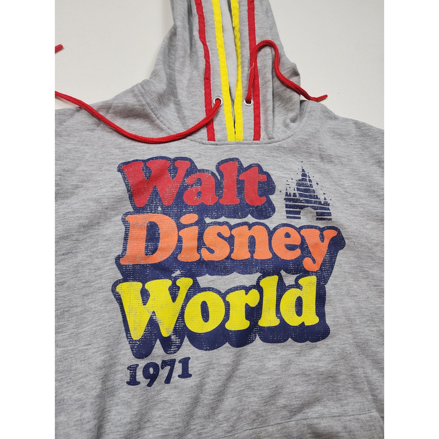 Walt Disney World 1971 Hoodie Womens Plus 1X Pullover Sweatshirt Retro Parks