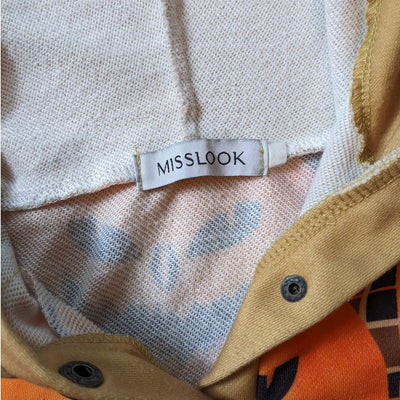 Misslook Halloween Hoodie Womens XL Pumpkin Jack O Lantern Pullover Sweatshirt