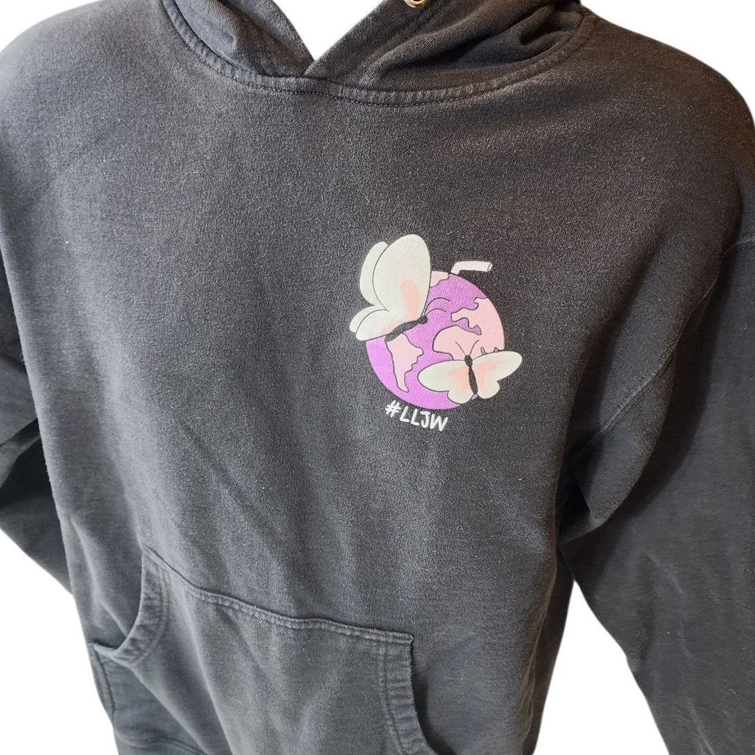 999 Long Live Juice WRLD Hoodie Mens Medium LLJW Graphic Sweatshirt Hip Hop Rap