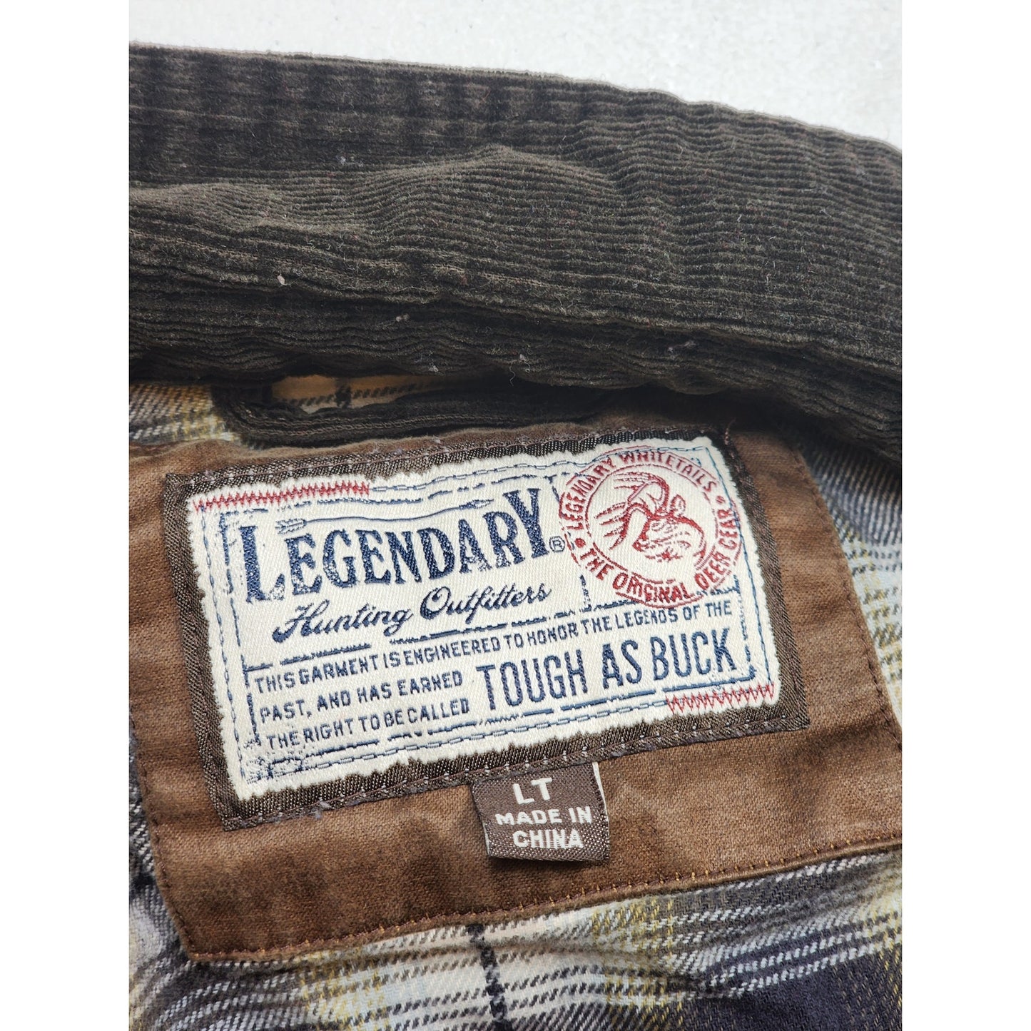 Legendary Whitetails Tough Buck Corduroy Shirt Jacket Large Tall Flannel Shacket
