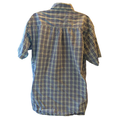 Wrangler Cowboy Cut Shirt Men 2XL ShortSleeve Plaid Western Button George Strait