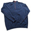 Tommy Bahama Pullover Sweatshirt Mens Large Zip Navy Blue Fleece Preppy Warm