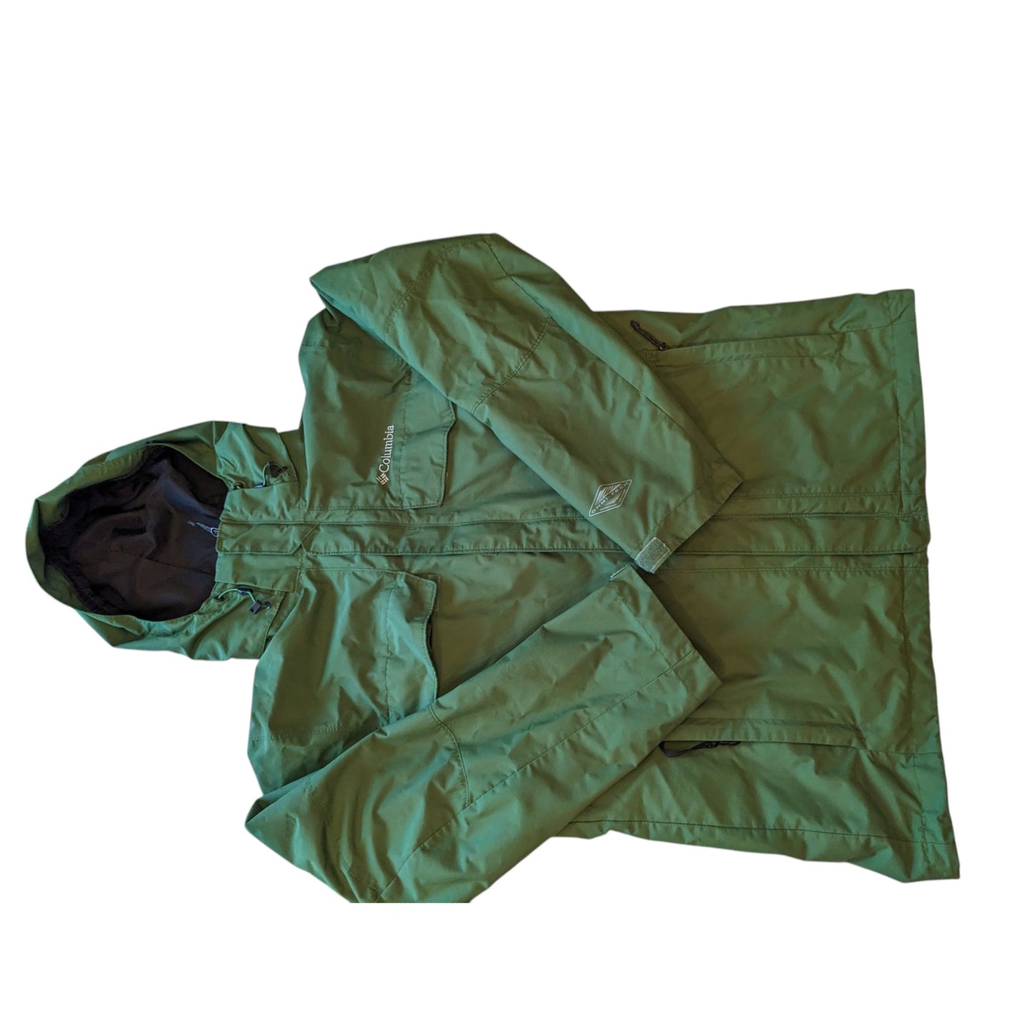 Columbia Interchange Jacket Men Medium/Large Waterproof Hood Windbreaker Hiking