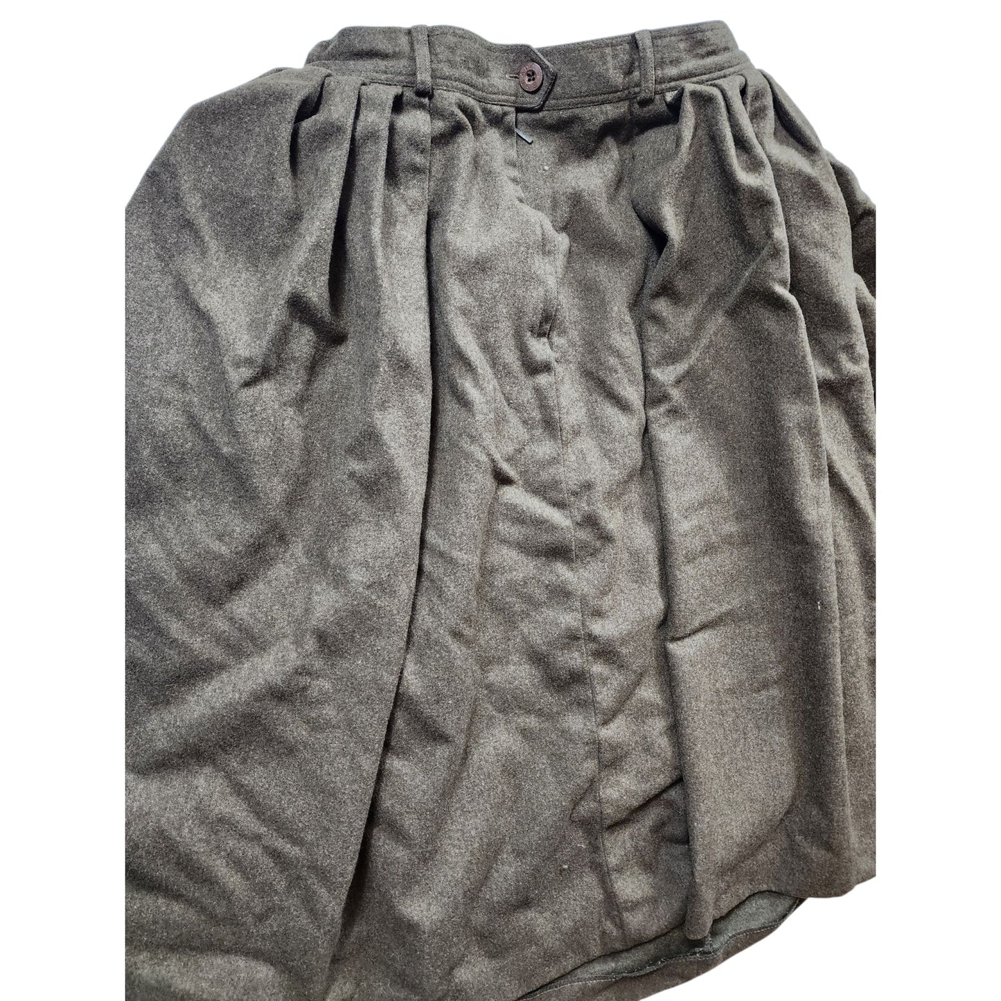 Escada Wool Midi Skirt Womens 42 USA 10 Medium Western Germany Vintage Pleated