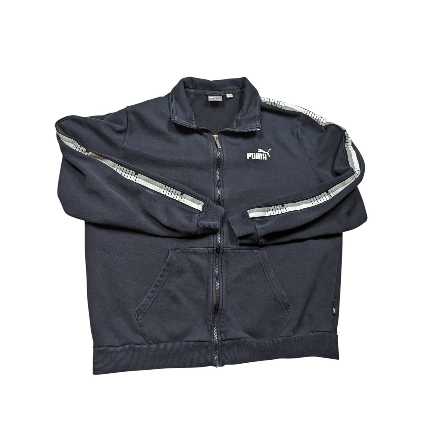Puma Track Jacket Full Zip XL Athletic Training Gym Kangaroo Pockets 582288-01