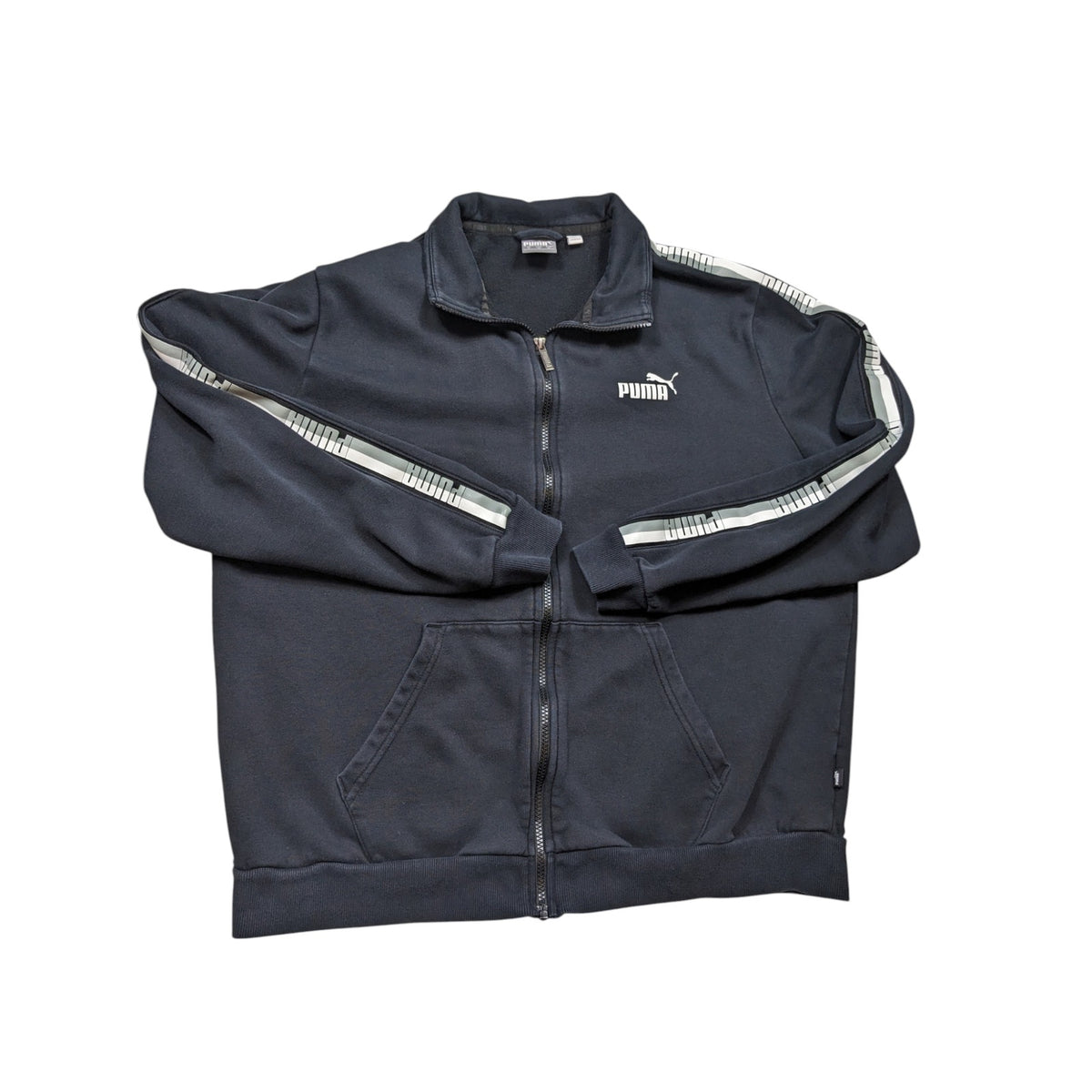 Puma Track Jacket Full Zip XL Athletic Training Gym Kangaroo Pockets 582288-01