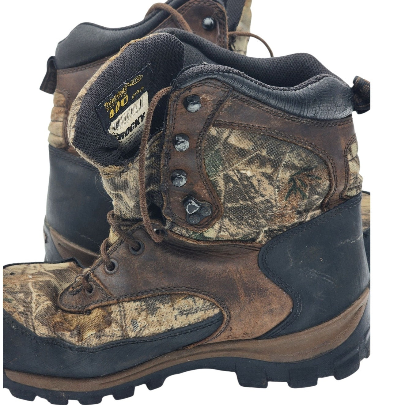 Rocky Boots Men 9 Waterproof Camo 400g Thinsulate Hunting Hiking FQ0004754