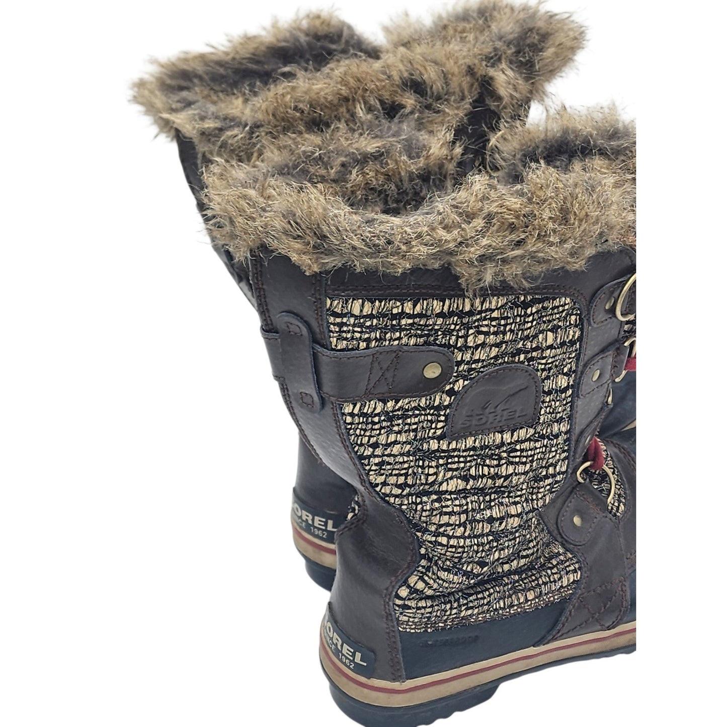 Sorel Tofino Boots Womens 9 Faux Fur Waterproof Winter Snow NL2388-231 Gorpcore