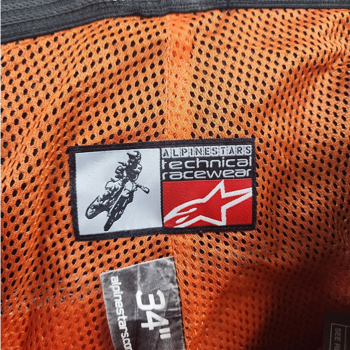 Alpinestars Motocross Pants Mens 34 Medium Orange Charger MX Technical Racewear
