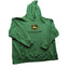 John Deere Hoodie Men XXL Green Pullover Sweatshirt Logo Graphic Kangaroo Pocket