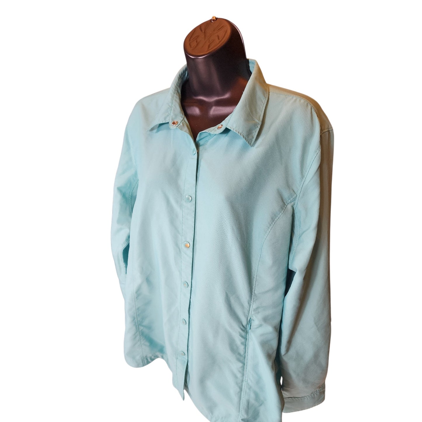 Duluth Trading CoolPlus Top Womens Medium Shirt Snap Outdoor Lightweight Hiking