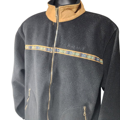Vintage Sun Cruz Fleece Jacket XL Southwestern Style Tribal Aztec Canada Western