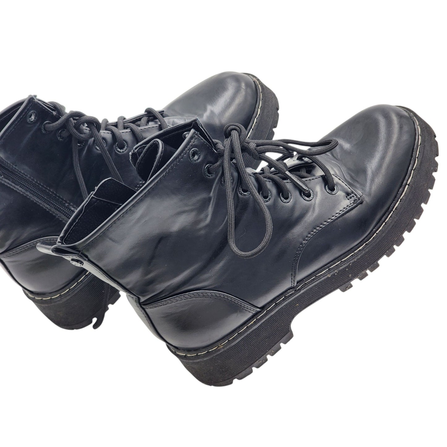 Madden NYC Boots Womens 10 Combat Platform Chunky Zipper Lug Sole Goth Grunge