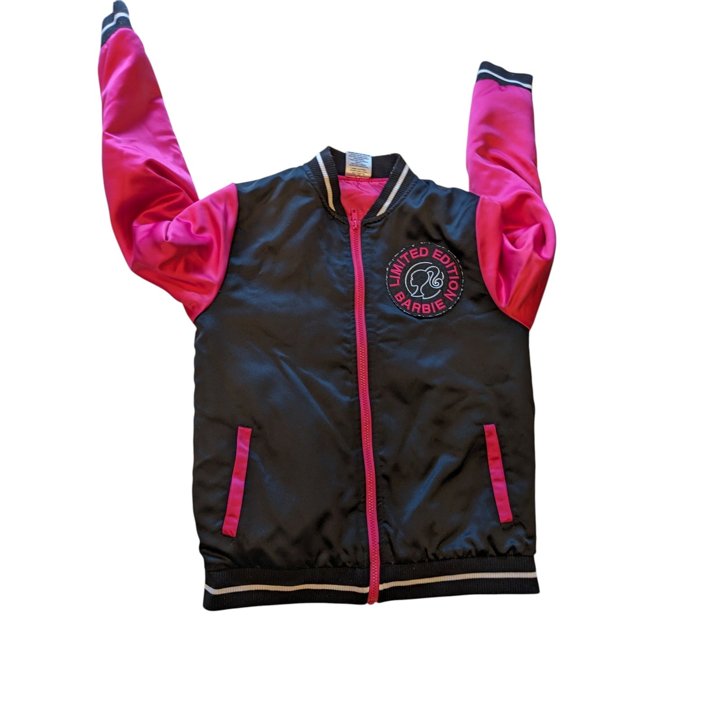 Barbie Limited Edition Varsity Jacket Girls XL 14-16 Bomber Car Graphic 117508