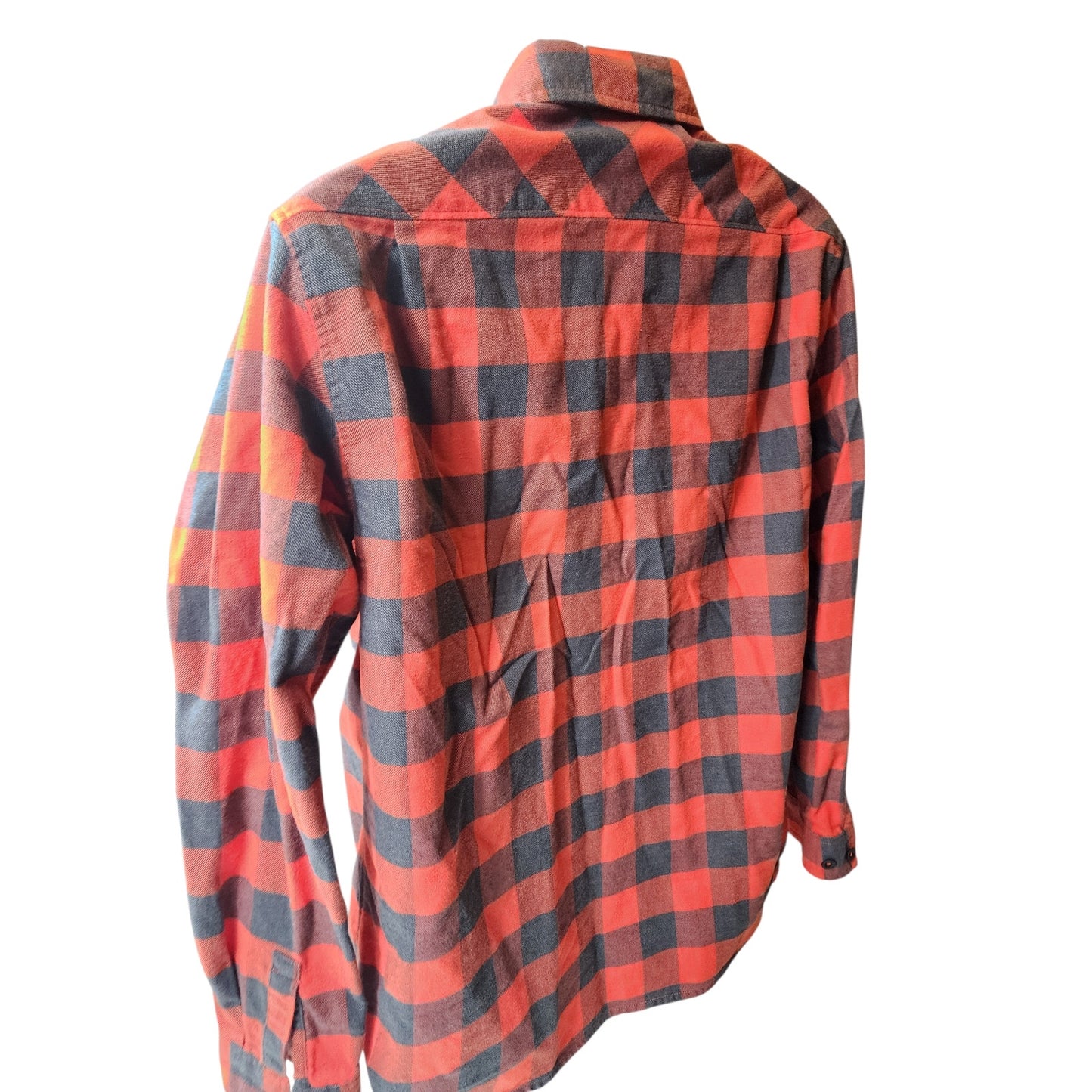Burton Flannel Shirt Mens Large Red Black Buffalo Plaid Button Lumberjack Skate