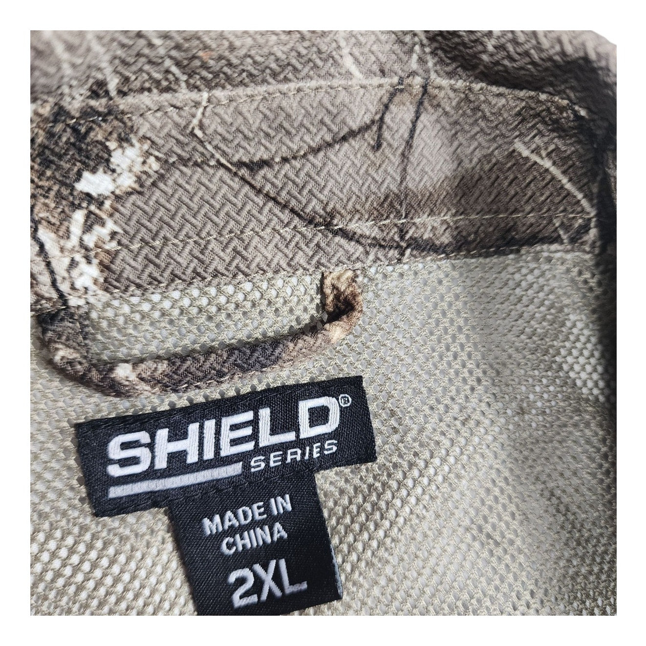 Shield Series Men 2XL Camo Hunting Shirt Long Sleeve Button Up Realtree Edge Top