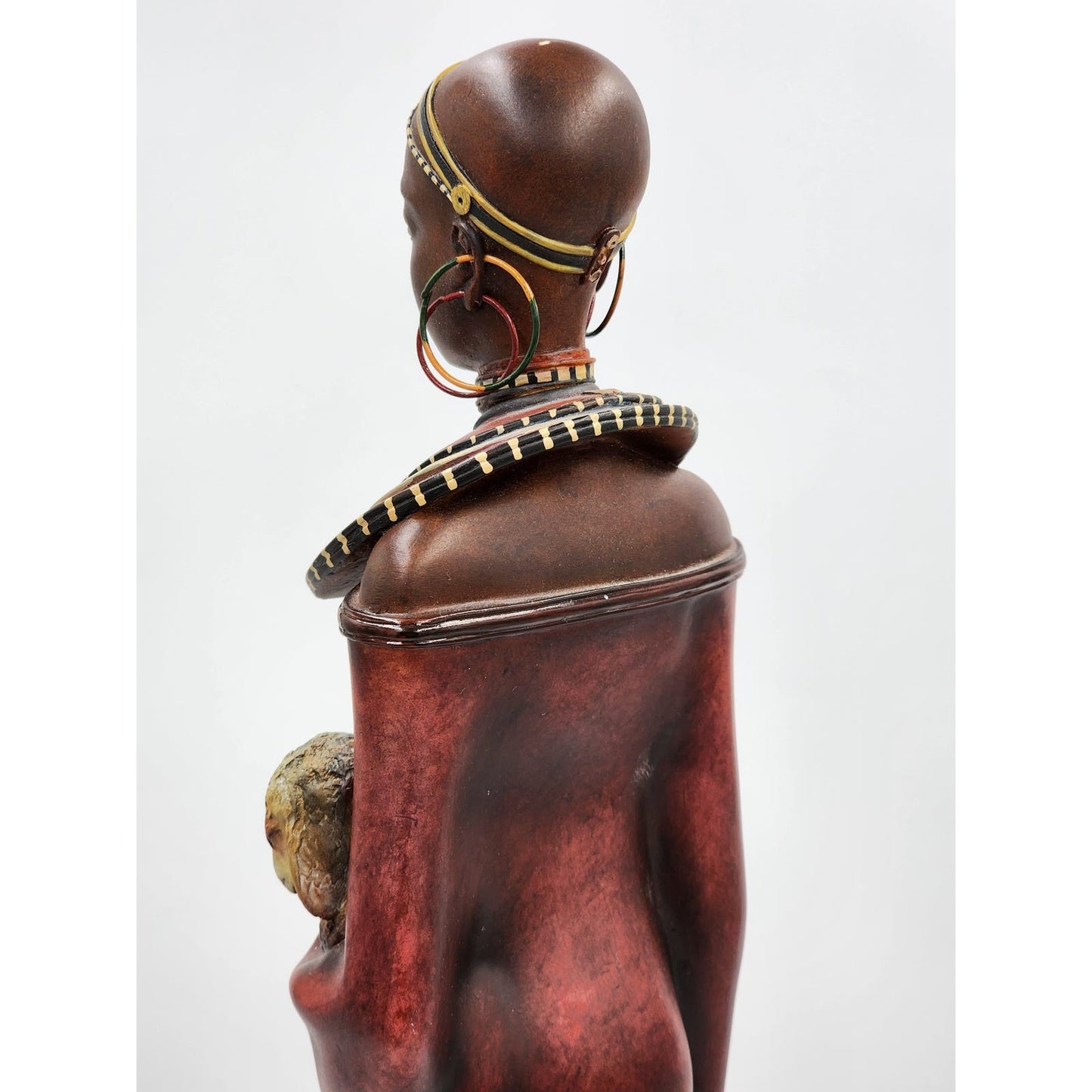 Stacy Bayne Africa Sculpture Village Life Dafina Gift Treasure Patina Tribal 21"