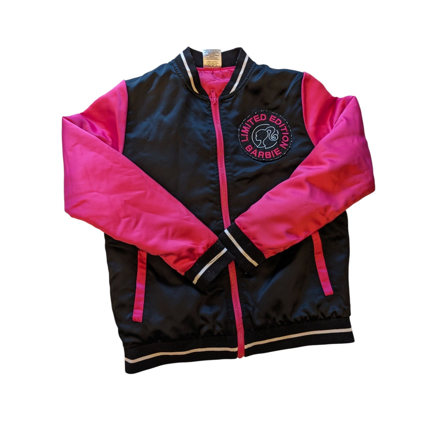 Barbie Limited Edition Varsity Jacket Girls XL 14-16 Bomber Car Graphic 117508