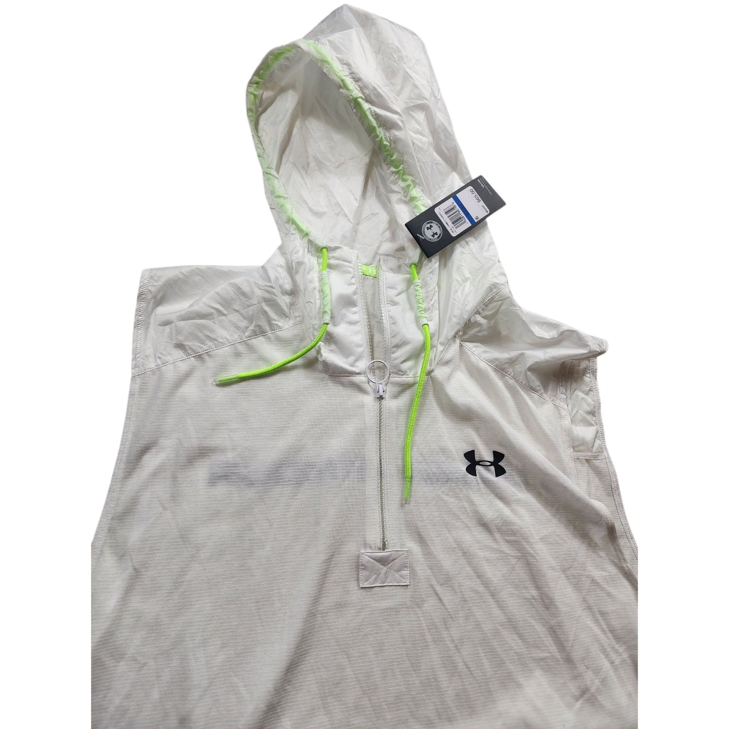 Under Armour XL Sleeveless Windbreaker Hoodie Activewear Gym Athleisure 1351063