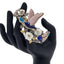 Barbara Bixby Bracelet Hummingbirds Sterling 18K Gold Cuff Bracelet Turquoise 7"