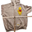 Disney Winnie the Pooh Fleece Hoodie Jacket Large Zip Up Freeze Embroidered Y2K