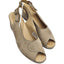 La Plume Sandals Women 9 40 EU Leather Peep Toe Slingback Wedge Adjustable strap