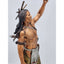 Christopher Pardell Bronze Sculpture Bears Heart Indian Coupe Feather Mixed Media Signed 24"