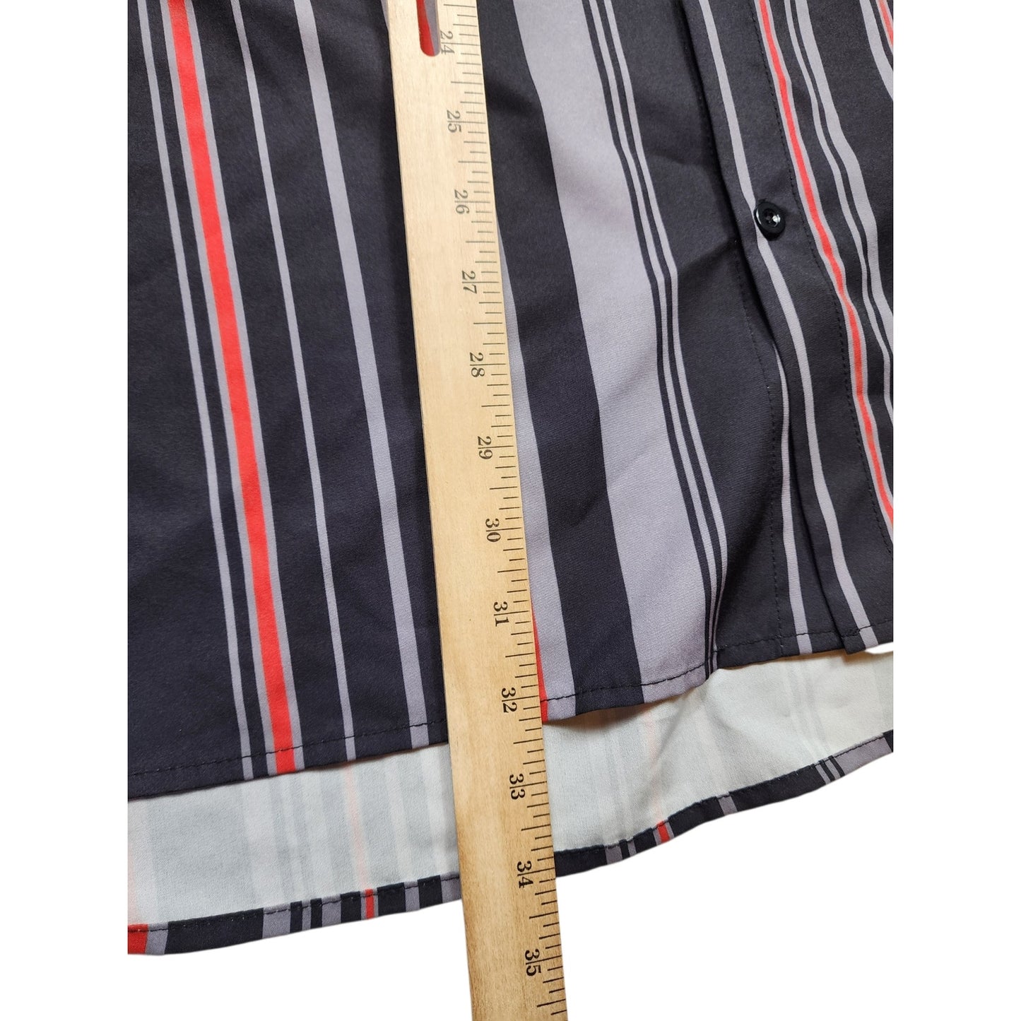 Hardaddy Shirt Mens 3XL Button Short Sleeve Oversized Casual Stripes Lightweight