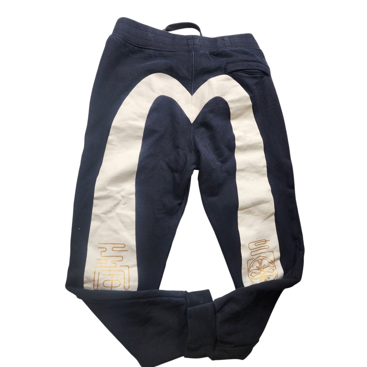 EVISU Heritage Custom Made Sweatpants Men Medium Logo Joggers Streetwear Graphic