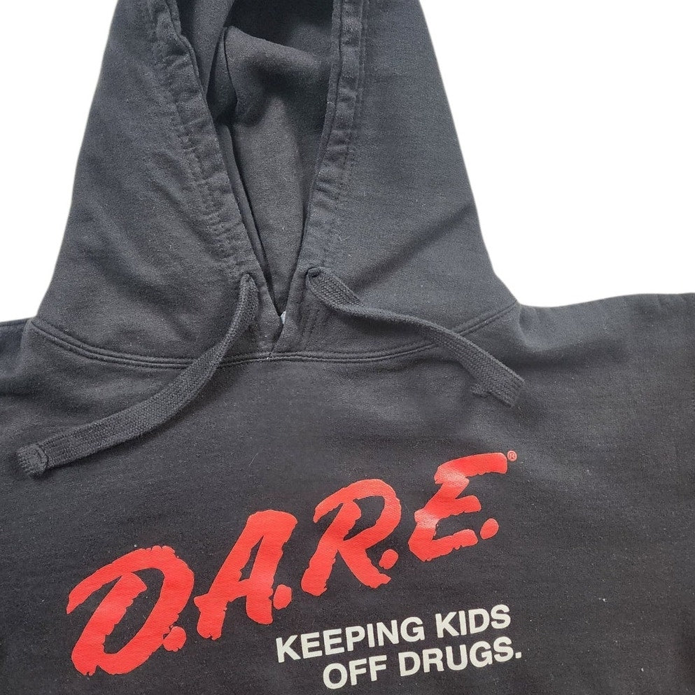 Vintage D.A.R.E. Hoodie Men XL Sweatshirt Graphic 90s Keeping Kids Off Drugs Y2K