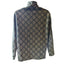 Eddie Bauer Men's Large Fleece Pullover Jacket Aztec Diamond Pattern Green