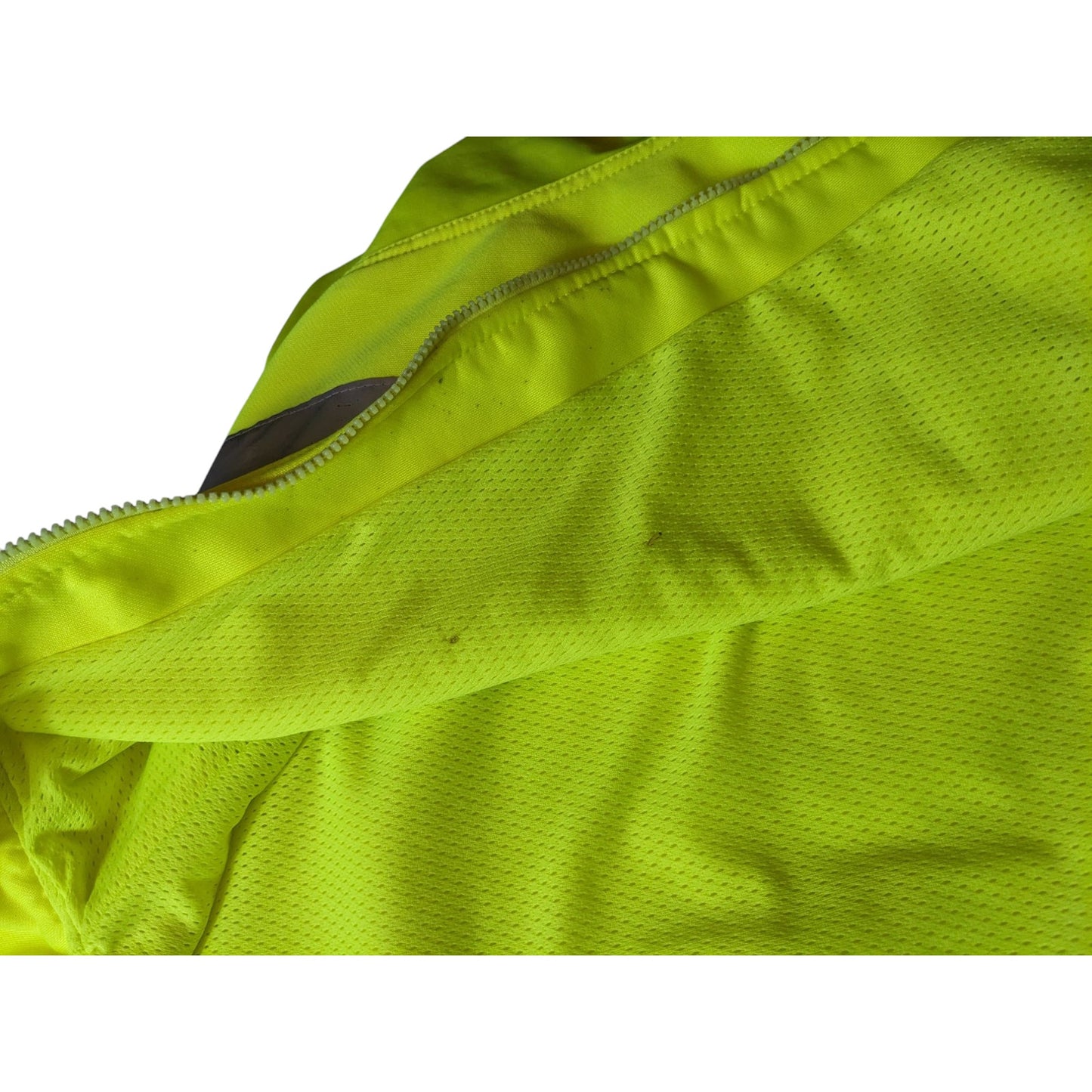 Berne Hi-Vis Hoodie Men 2XL Yellow Reflective Zip Safety Sweatshirt Construction