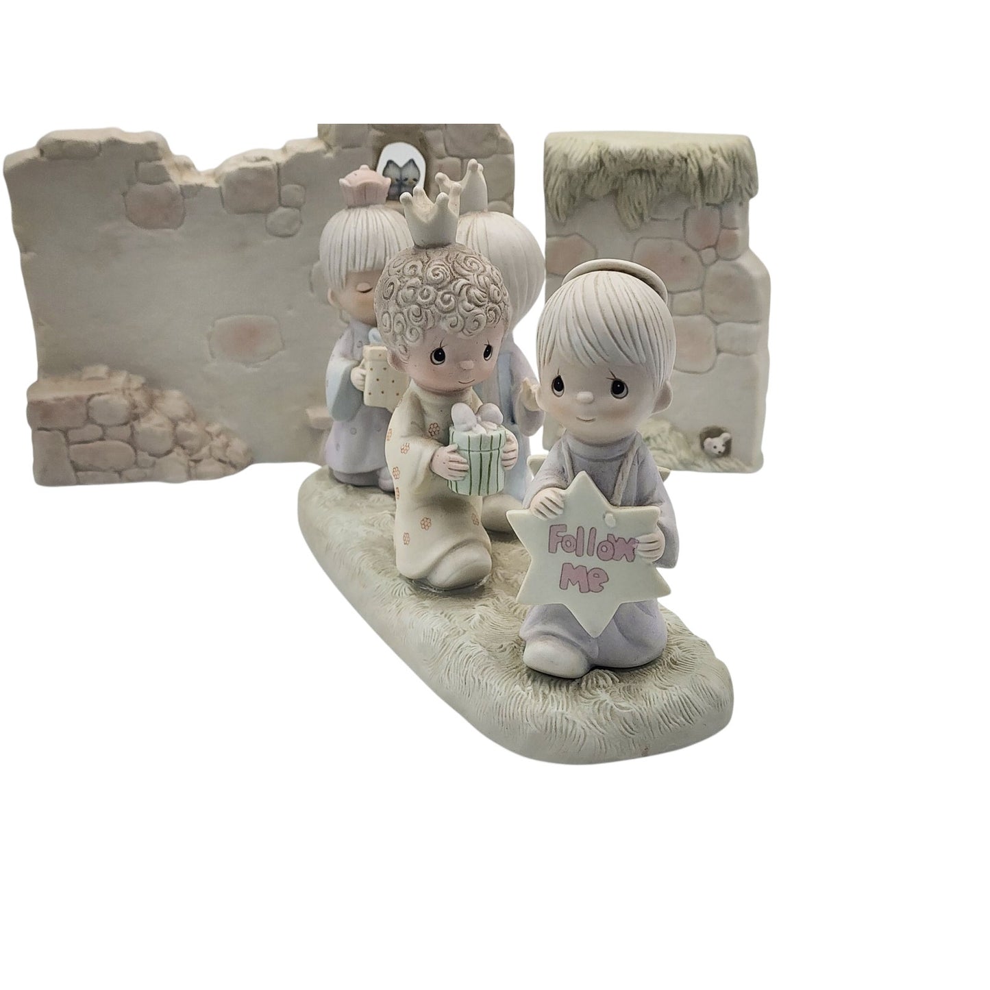 Precious Moments They Followed The Star & Manger Wall Set Nativity E-5641 E-5644