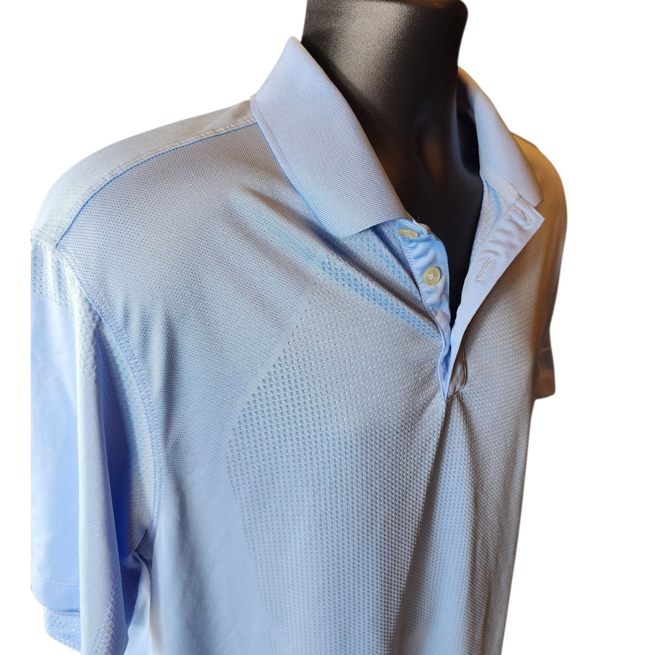 Nike Golf Dri-Fit Tour Polo Shirt Mens Large Light Blue Athletic Lightweight