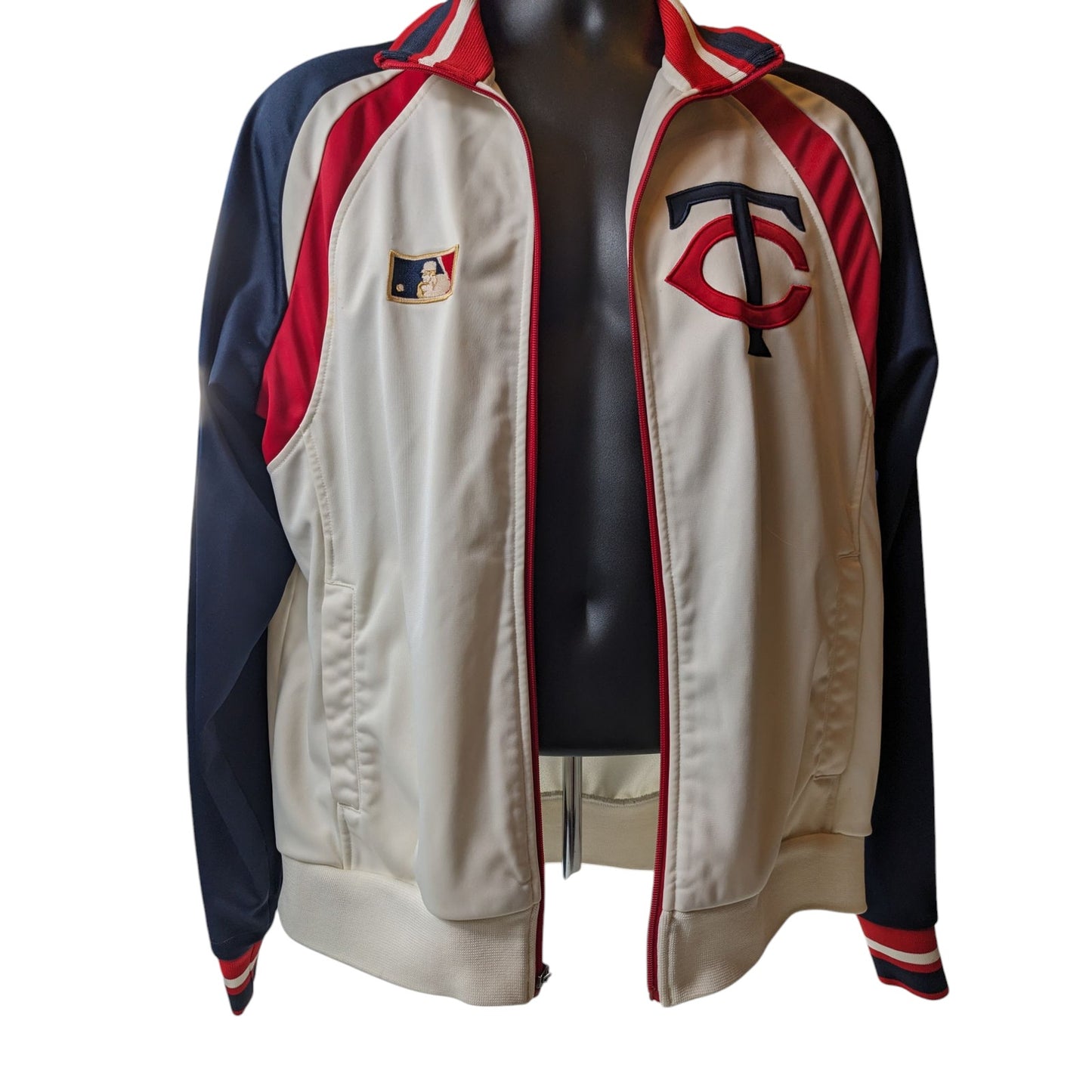 Cooperstown Collection Track Jacket Men Medium Minnesota Twins Zip Retro Vintage
